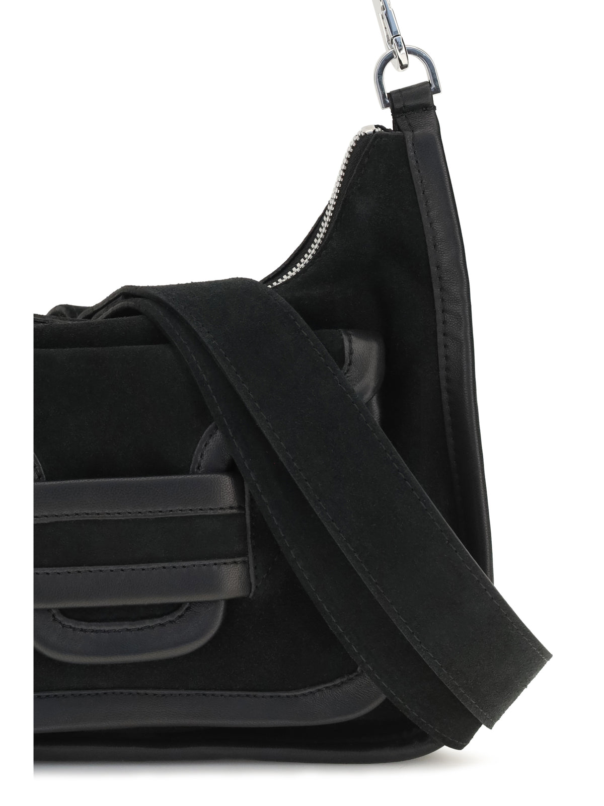 Pierre Hardy Alpha Day Miss leather Shoulder Bag - Suede Calf Lamb Black