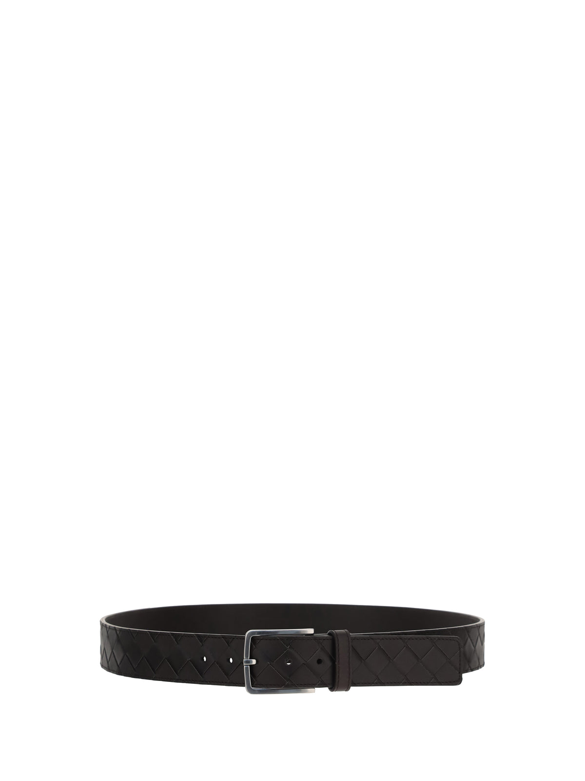 Bottega Veneta Leather Belt - Fondant-Silver
