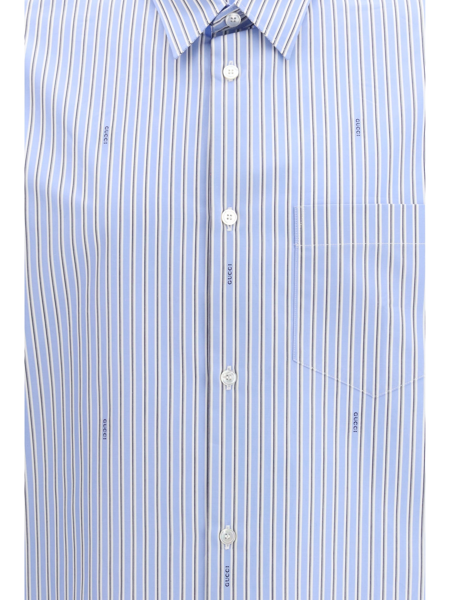 Gucci Striped cotton poplin Shirt - Azure/Blue/Mc