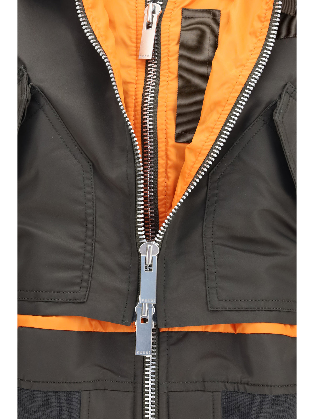 Sacai Double-zip nylon Jacket - D/Khaki