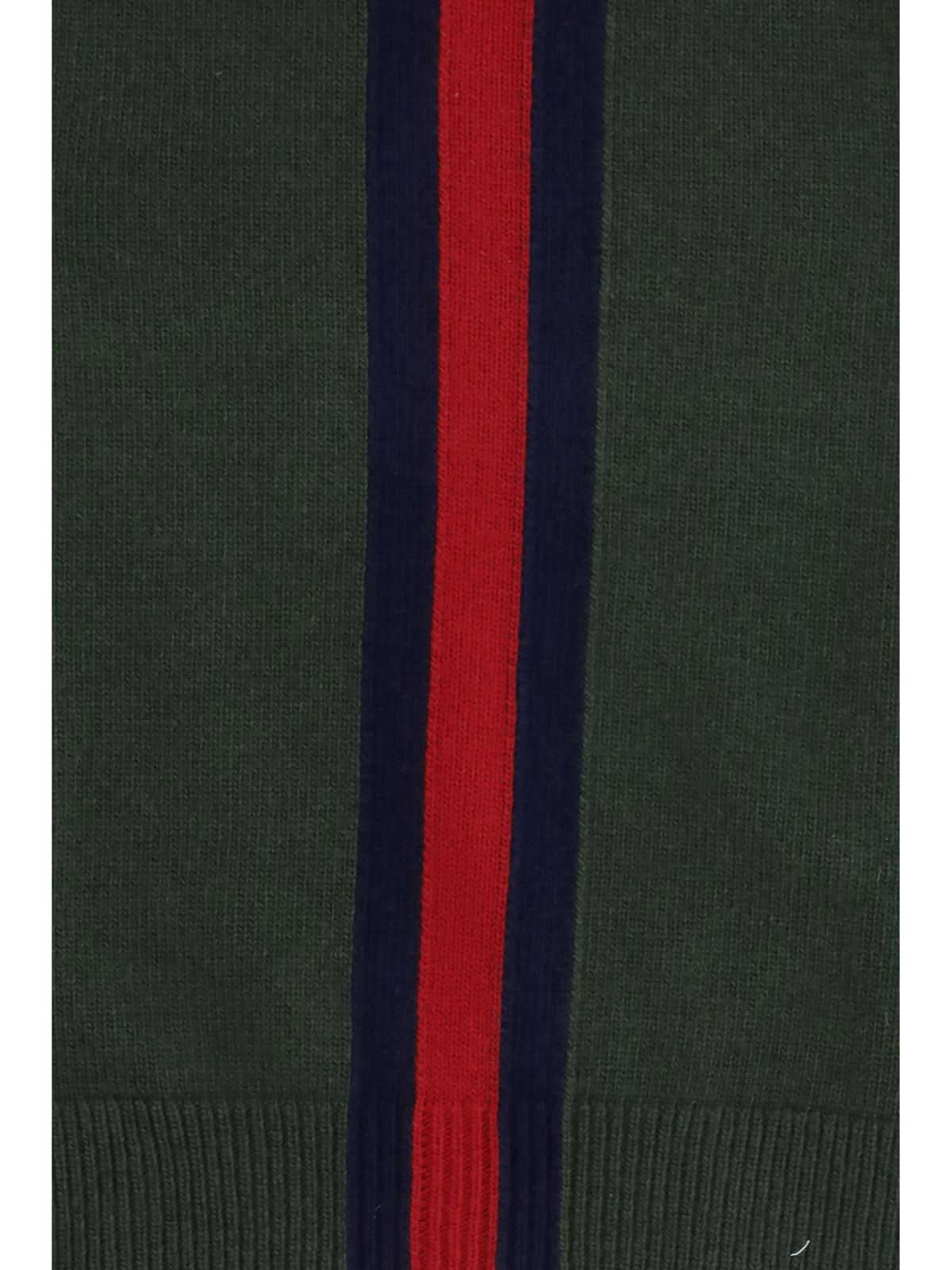 Gucci Web stripe wool Sweater for Girl - Moss Green/Blue/Red