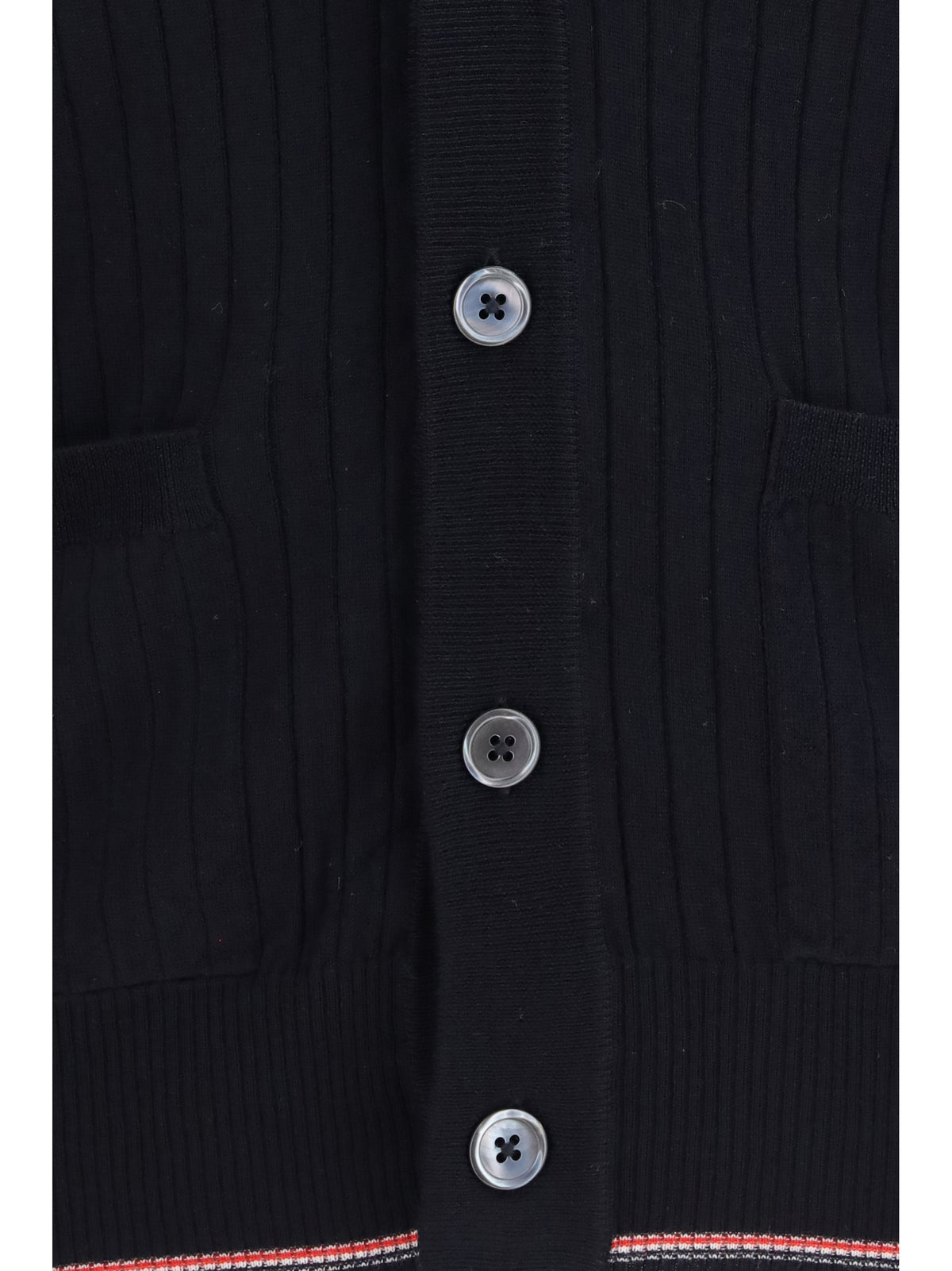 Thom Browne Ribbed merino wool Cardigan - Navy