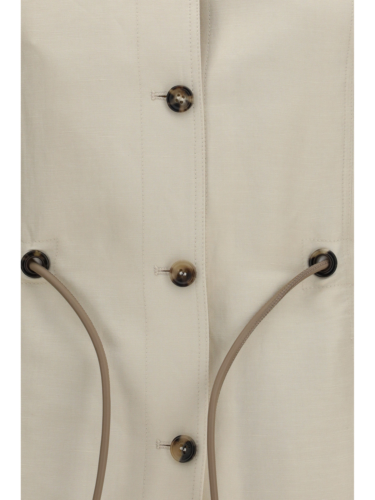 Max Mara Carezza Jacket in linen and silk blend - Beige