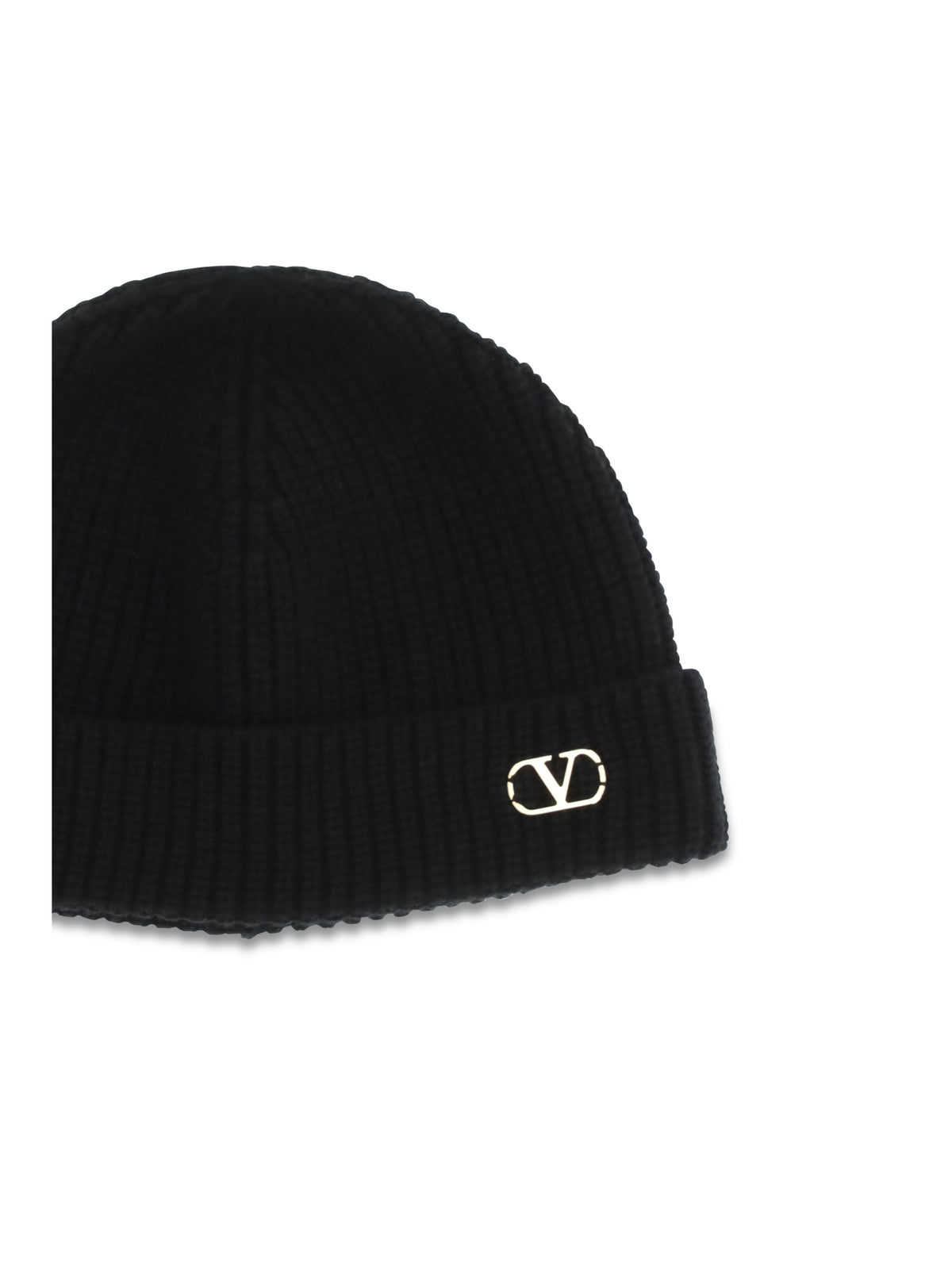 Valentino Garavani VLogo Beanie in cashmere - Black