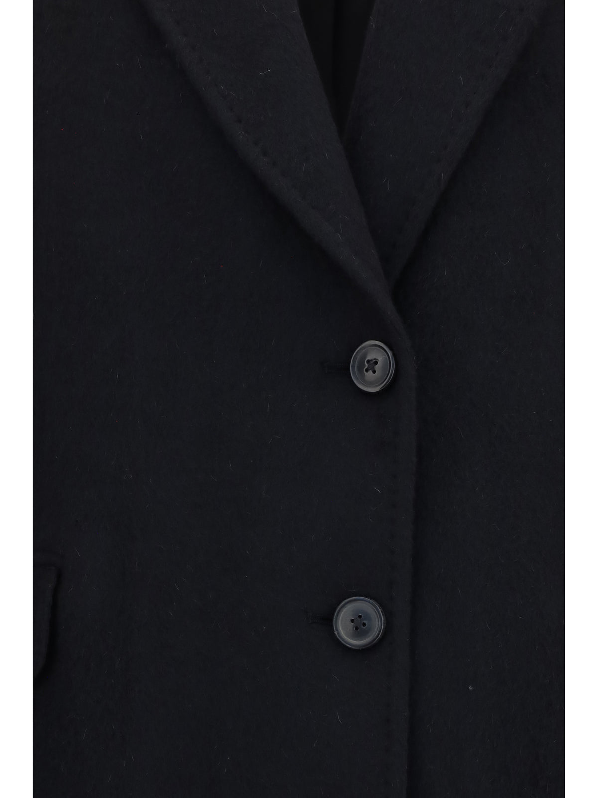 Our Legacy Manta coat in mohair and wool blend - Black Hairy
