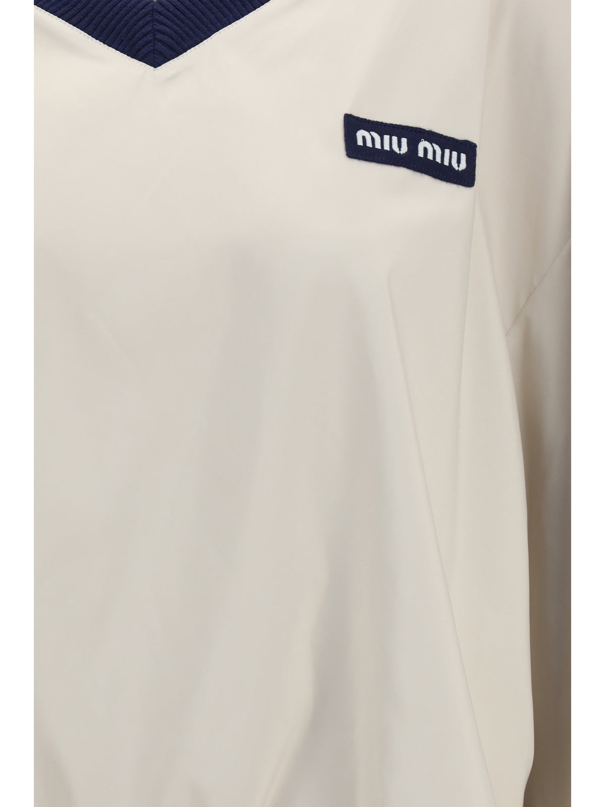 Miu Miu Pongé tec Sweatshirt - Opale