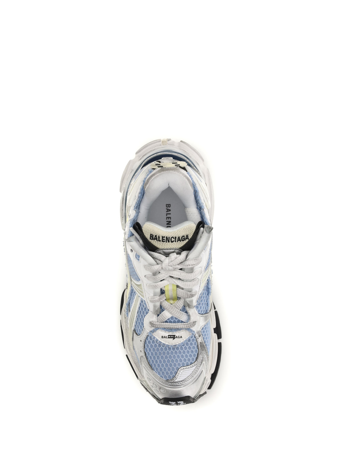 Balenciaga Runner Mesh Sneakers - Blue/Yellow/White