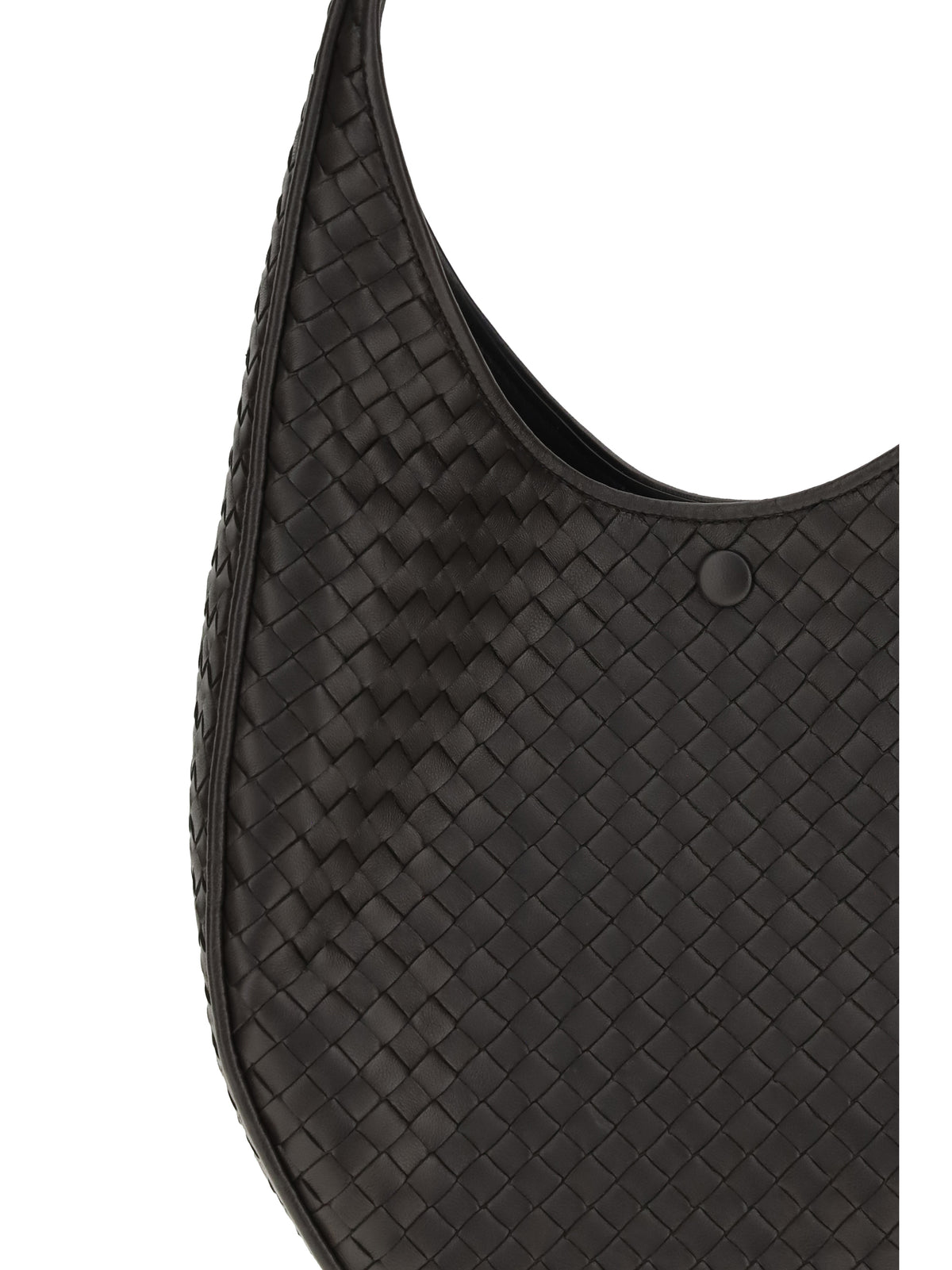 Bottega Veneta Small Ovetto Shoulder - Espresso-Brass V