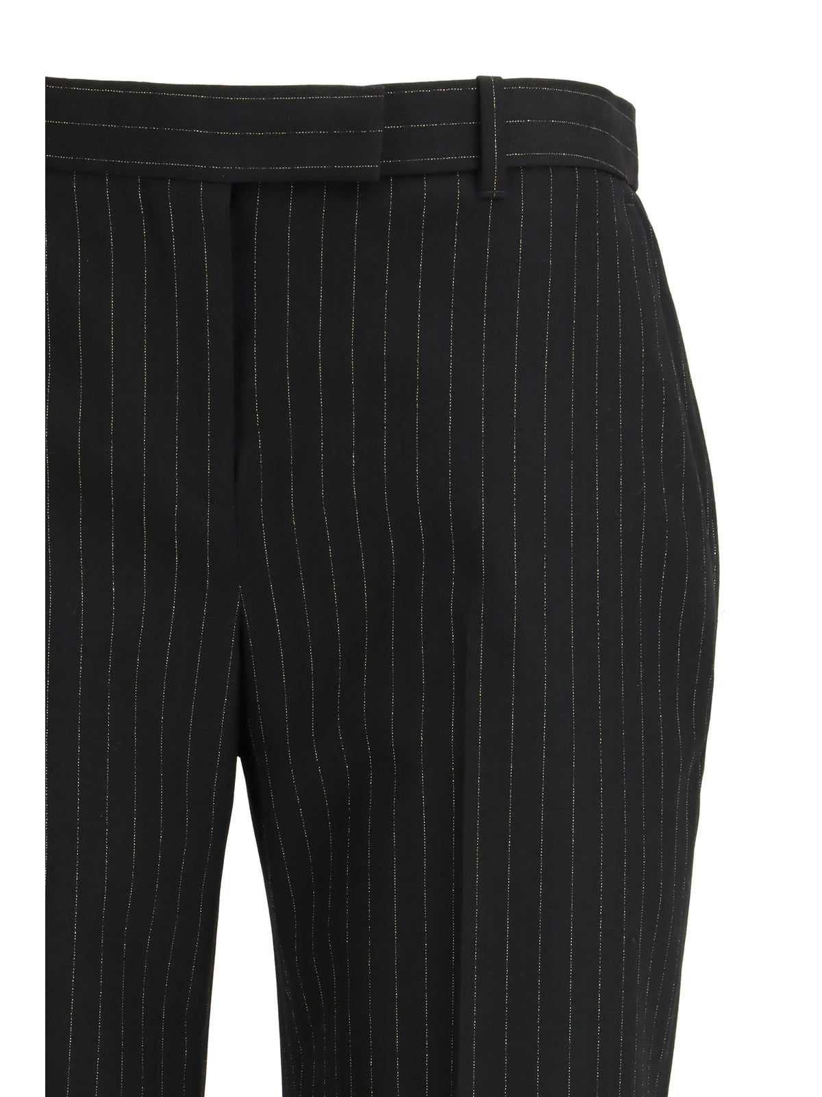 Alexander Mcqueen Pinstriped tailored Pants - Black/Gold