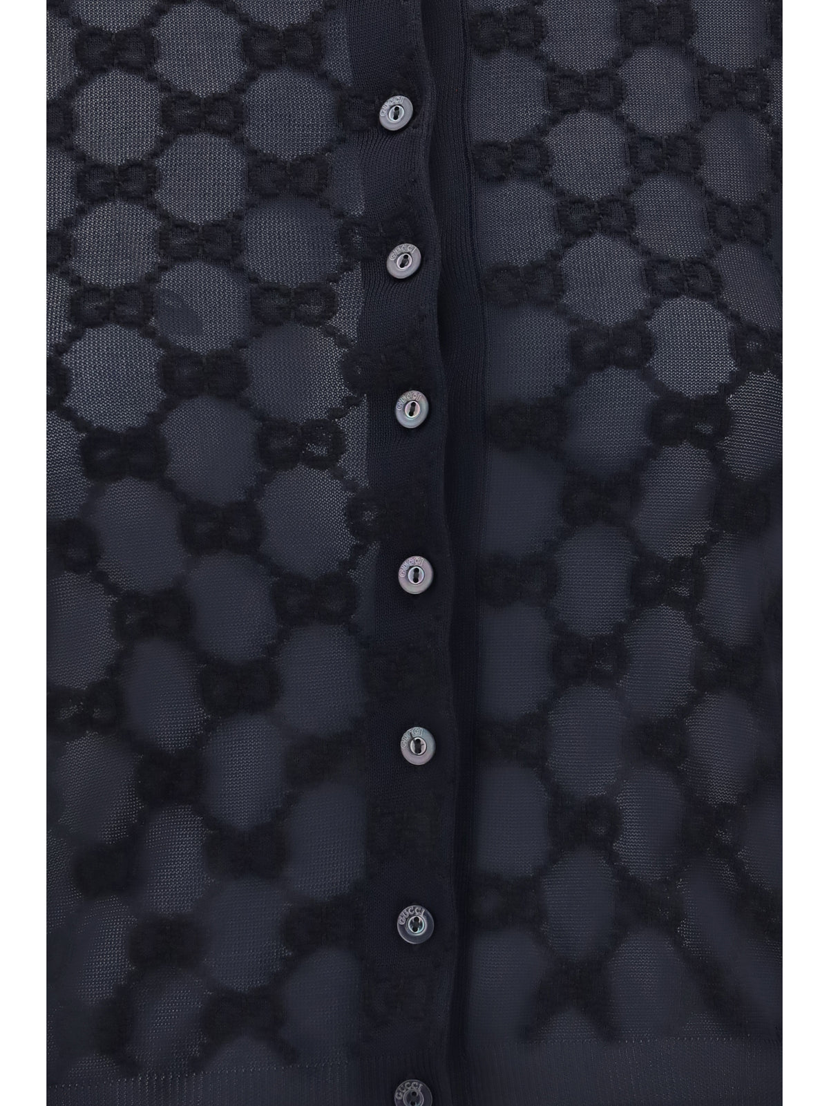 Gucci GG all-over viscose crepe Cardigan - Black