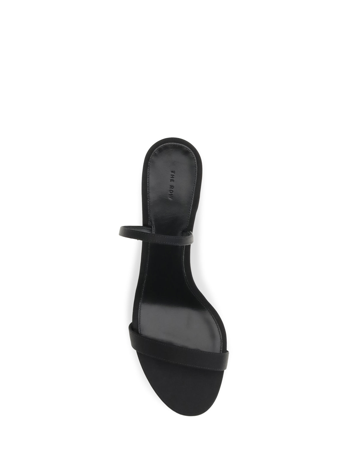 The Row Ella satin Slingback Sandals - Black