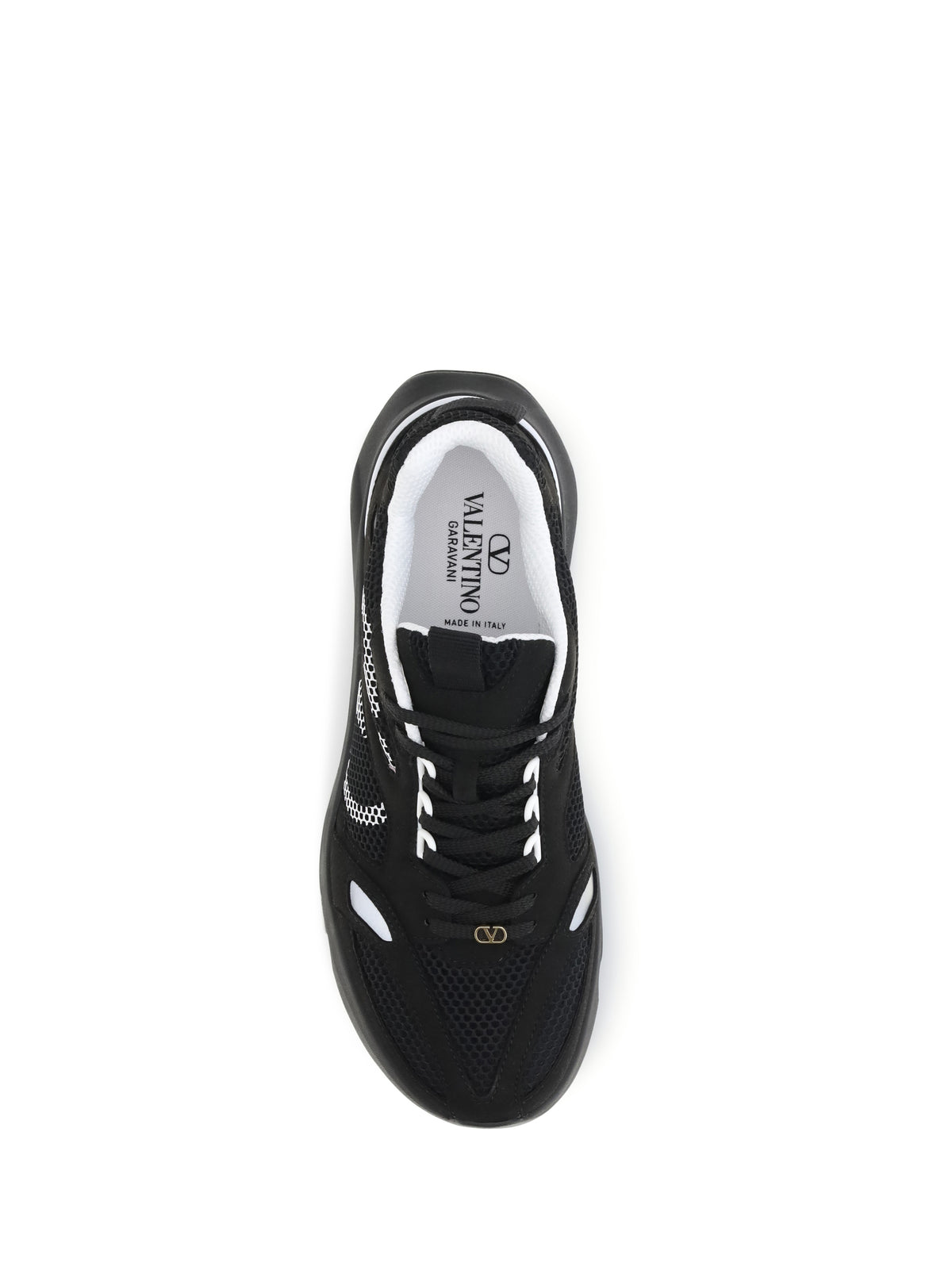 Valentino Garavani Demivee mesh and suede Sneakers - Black/Black/Grey C/White/Ne-Bia-Ne