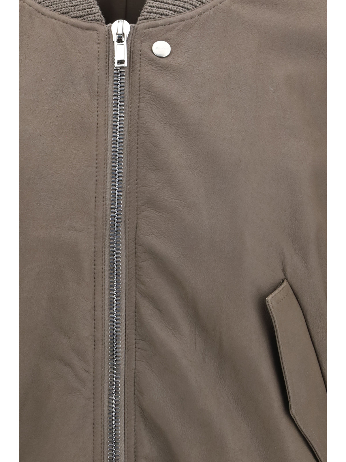 Rick Owens Secchia Flight Bomber in lambskin leather with padding - Dust