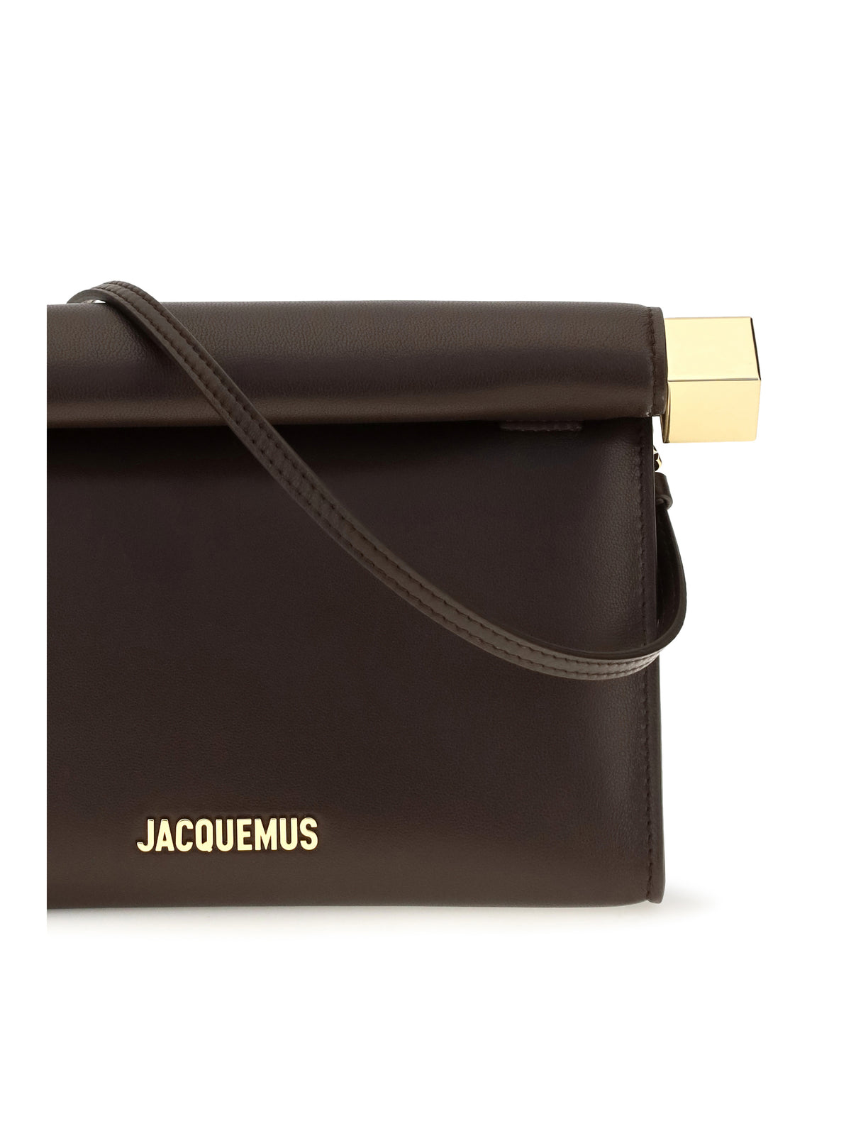 Jacquemus Rond Carré leather Shoulder Bag - Midnight Brown