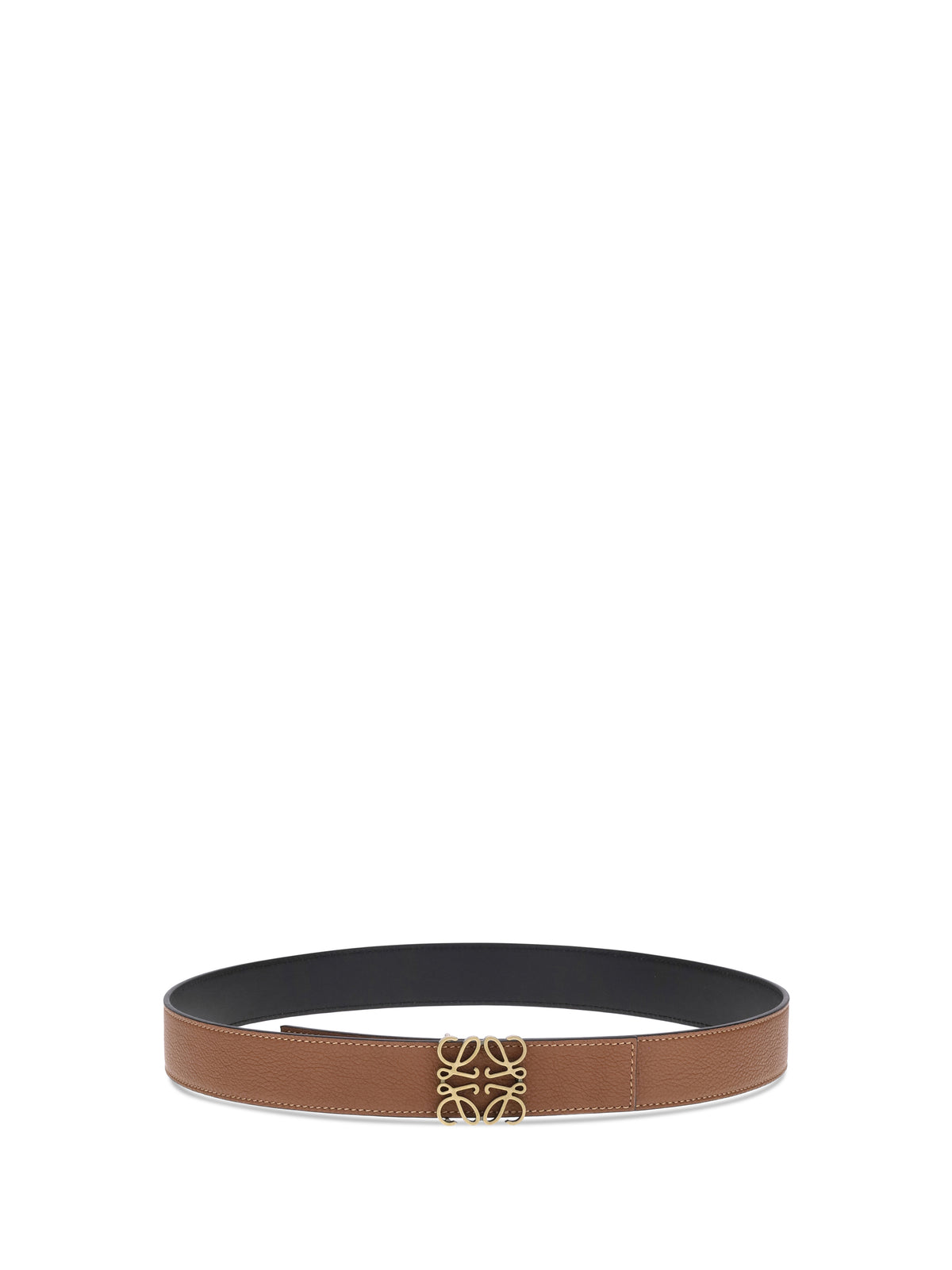 Loewe Anagram reversible Belt - Tan/Black/Old Gold
