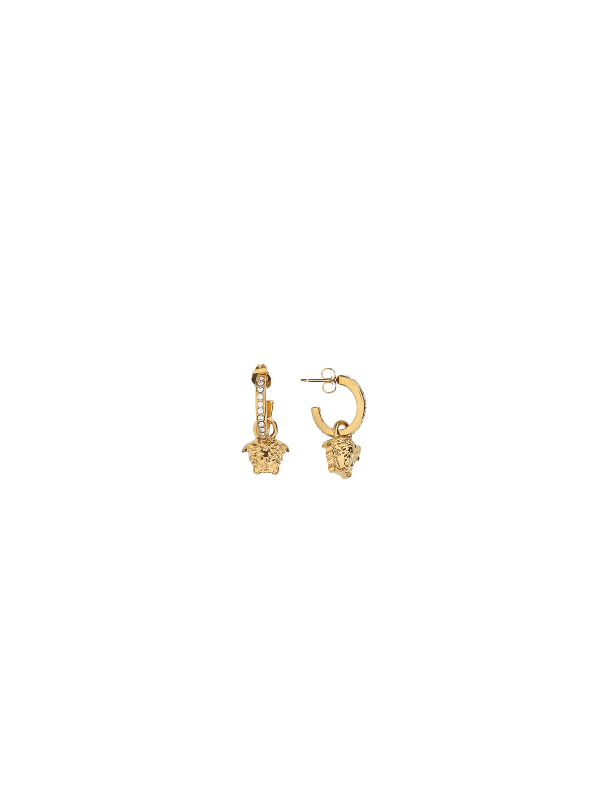 Versace Medusa head Drop Earrings - Versace Gold Crystal