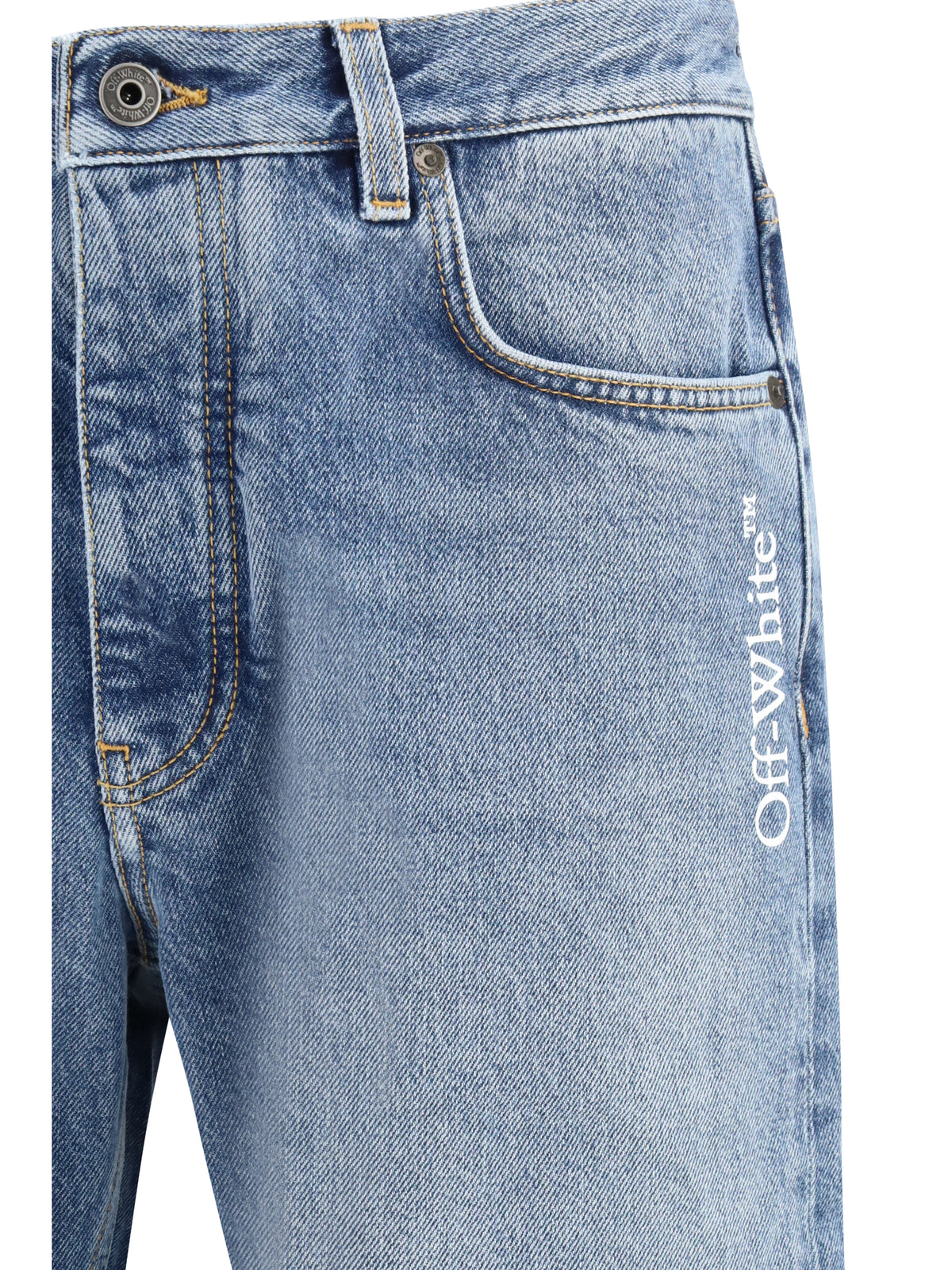 Off-White Half Arrow slim relaxed Jeans - Light Medium Blue