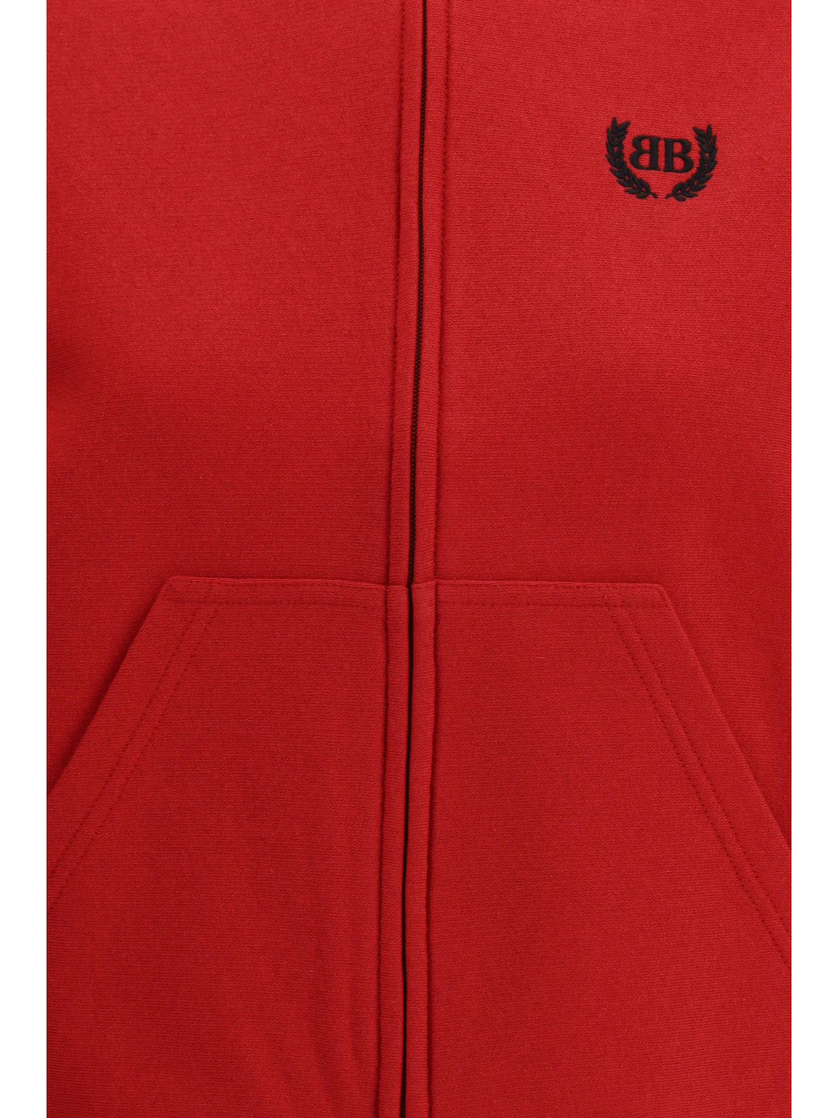 Balenciaga Laurel Classic zip-up Hoodie - Red/Black
