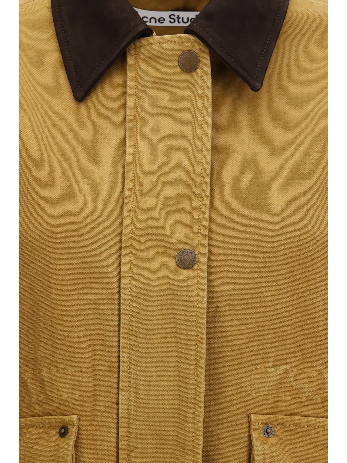 ACNE STUDIOS Canvas Jacket with leather collar