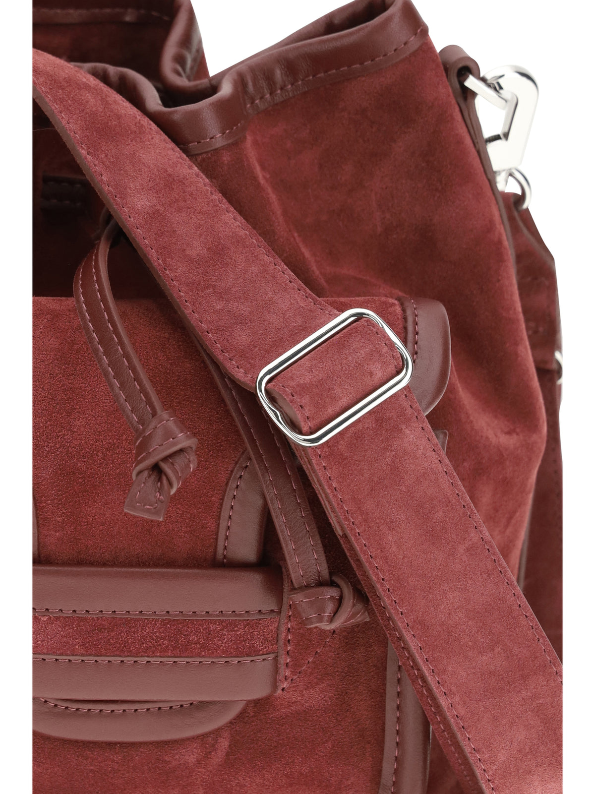 Pierre Hardy Alpha Bucket Bag - Suede Calf Calf Carmine Burgundy