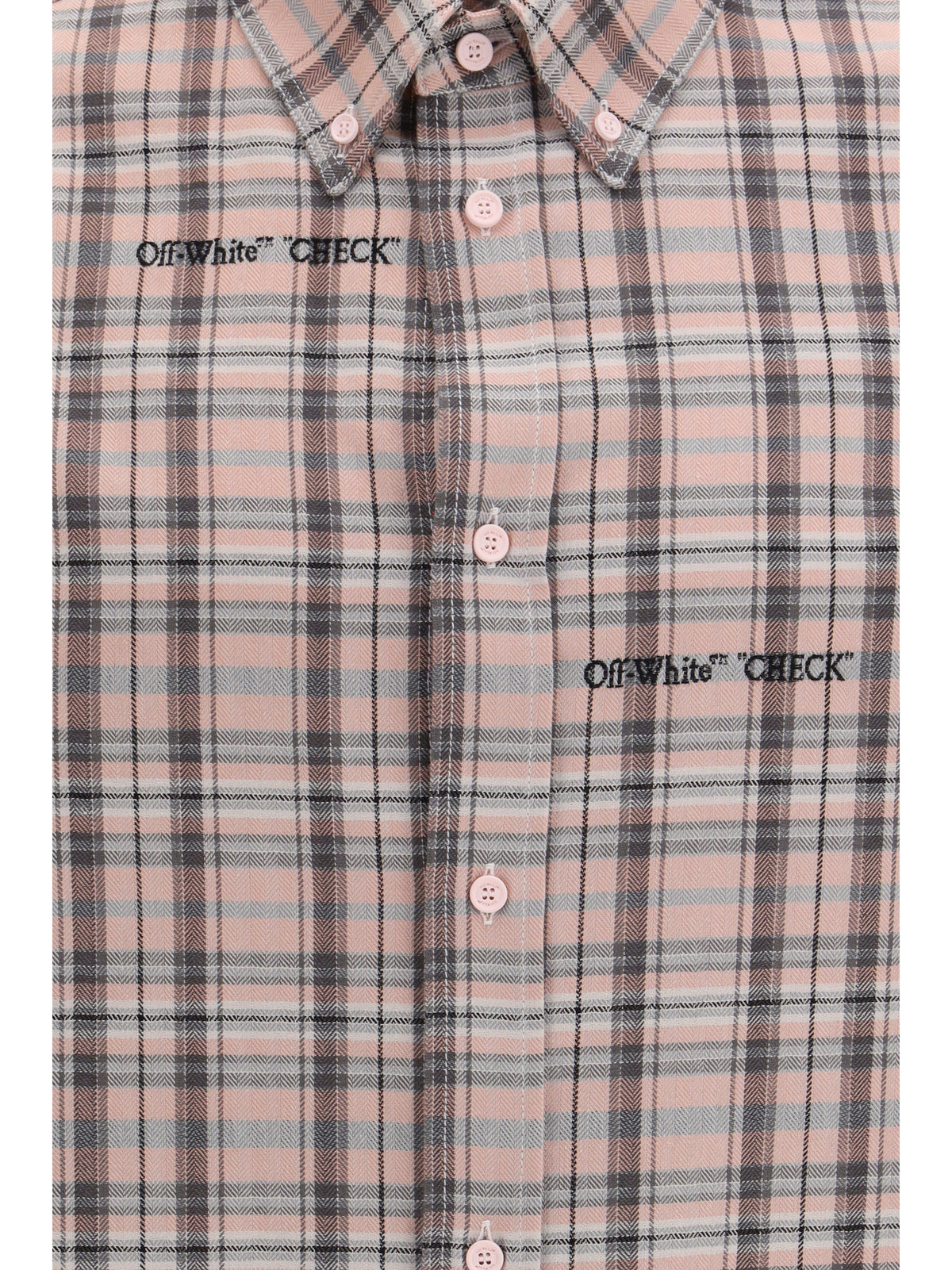 Off-White Flannel Shirt - Mauve Morn