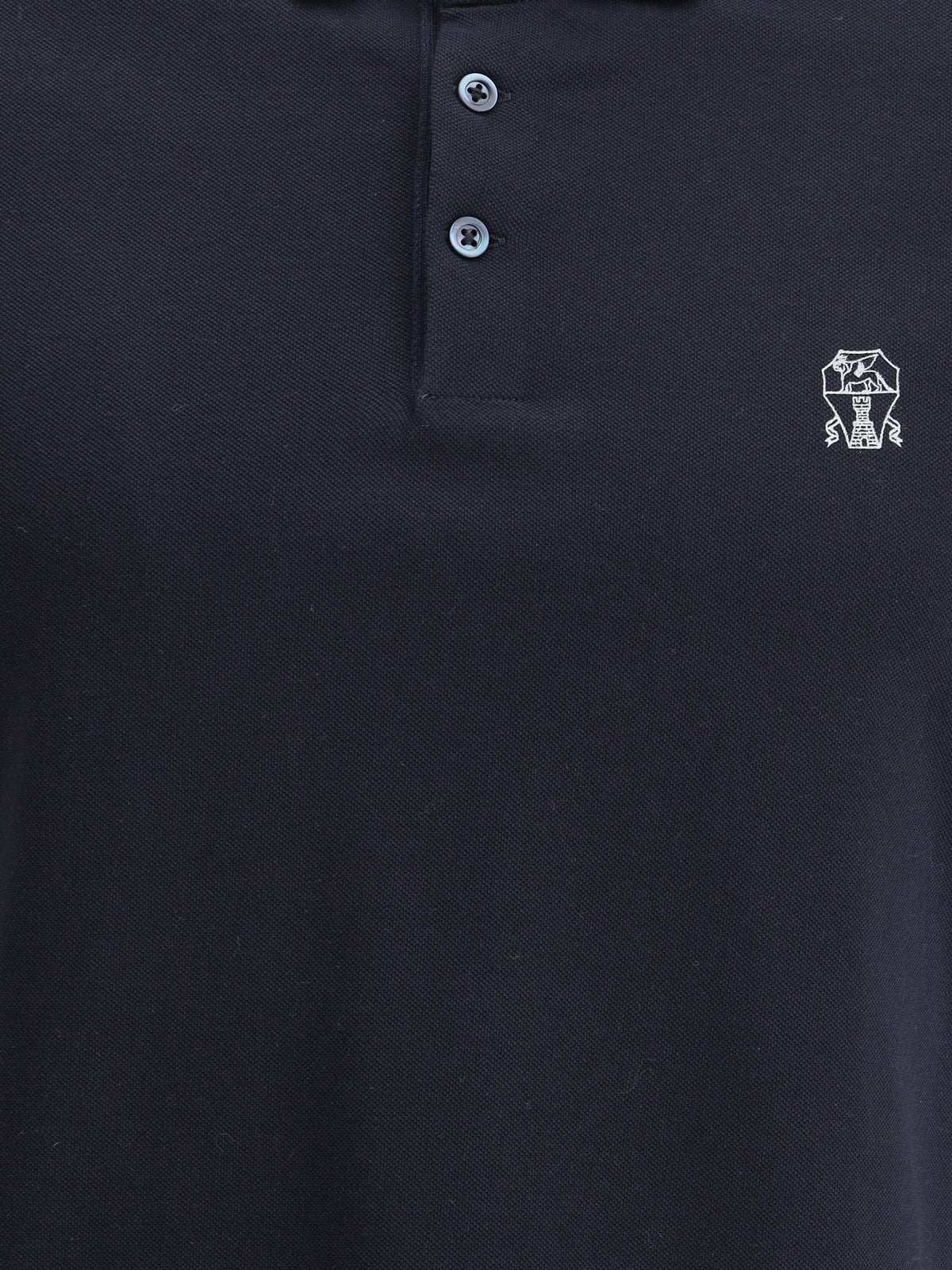 Brunello Cucinelli Cotton Polo - Navy+Grigio