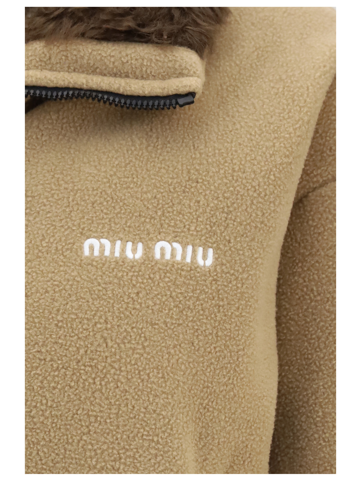 Miu Miu Fleece down Jacket - Camel