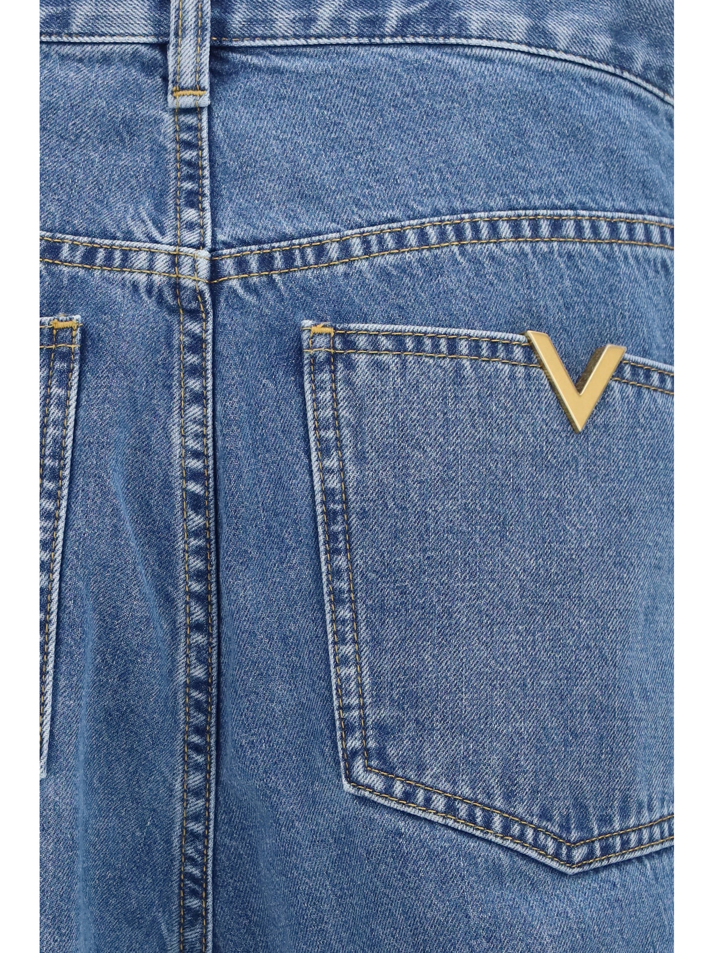 Valentino Straight-leg denim Jeans - Light Blue Denim