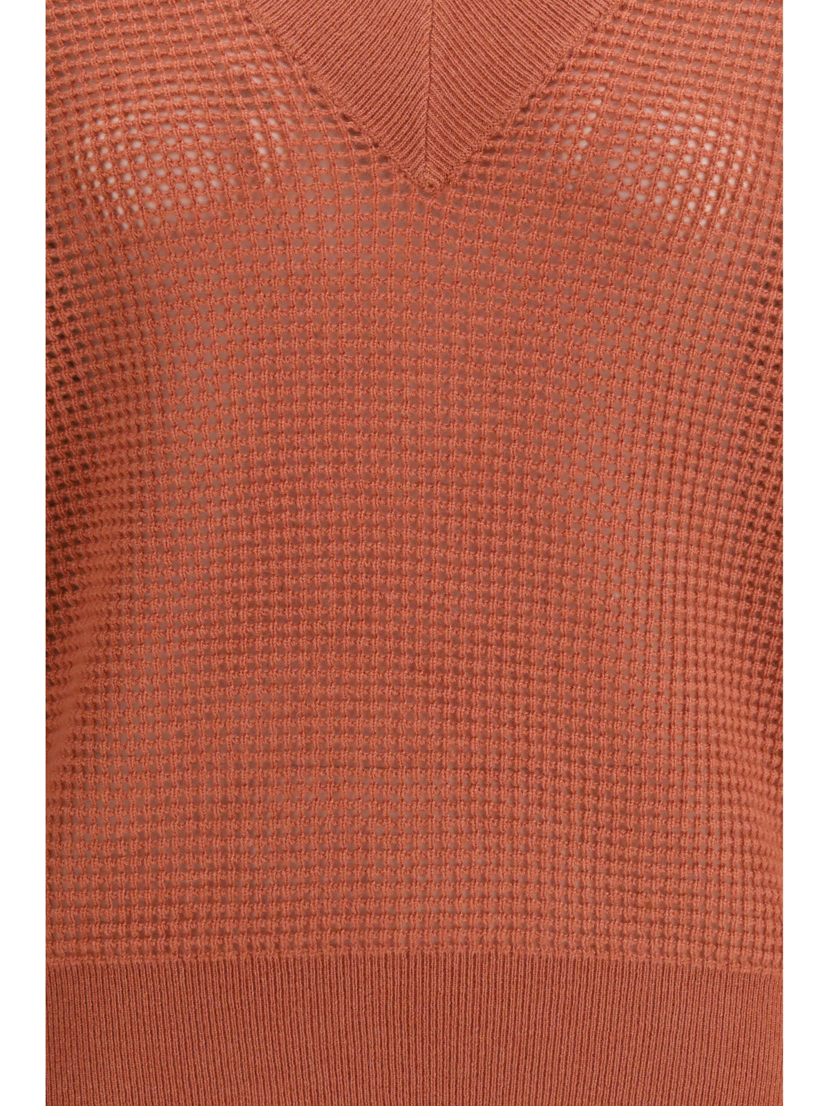 Brunello Cucinelli Cashmere net Sweater - Orange Flame+Oyster