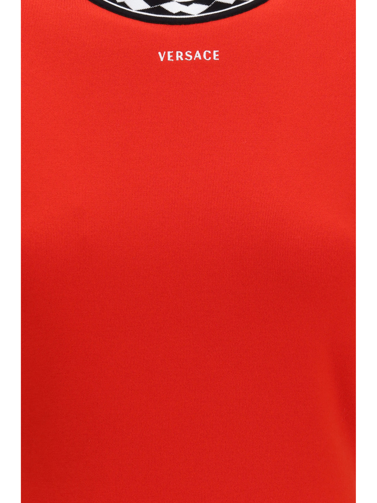 Versace Cotton knit mini Dress - Scarlet