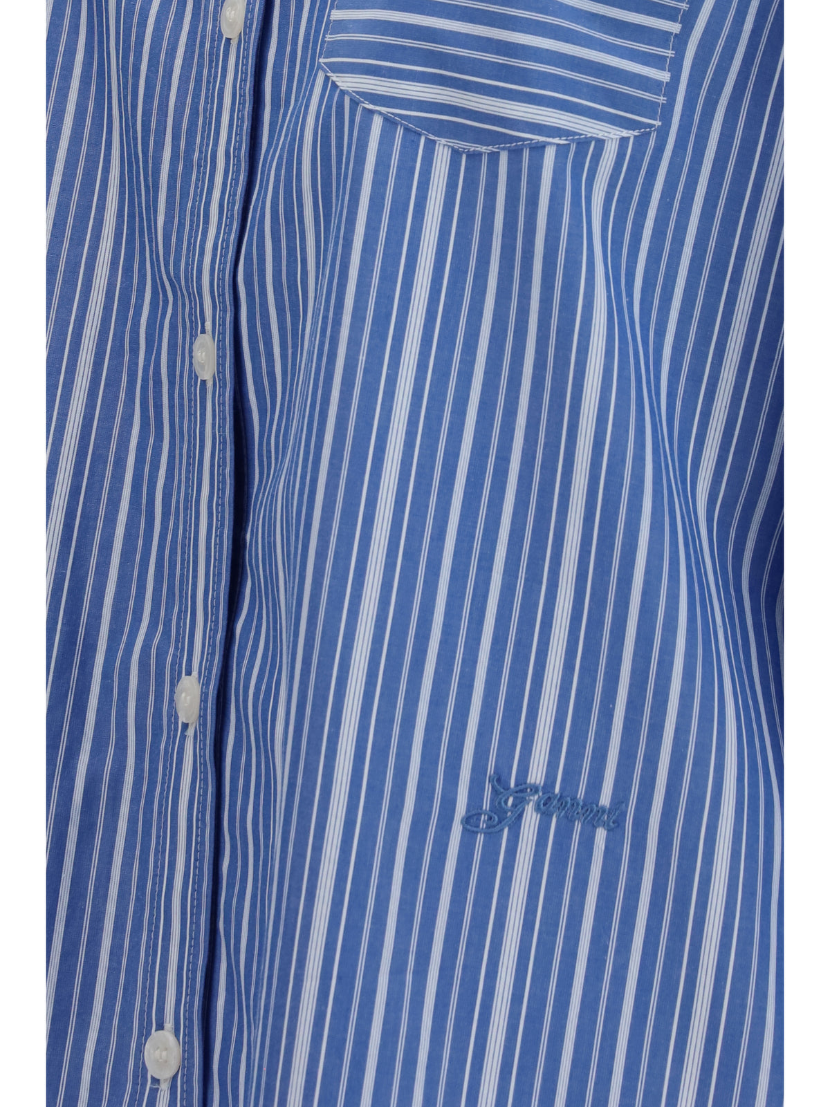 Ganni Striped cotton T-shirt - Nouvean Navy