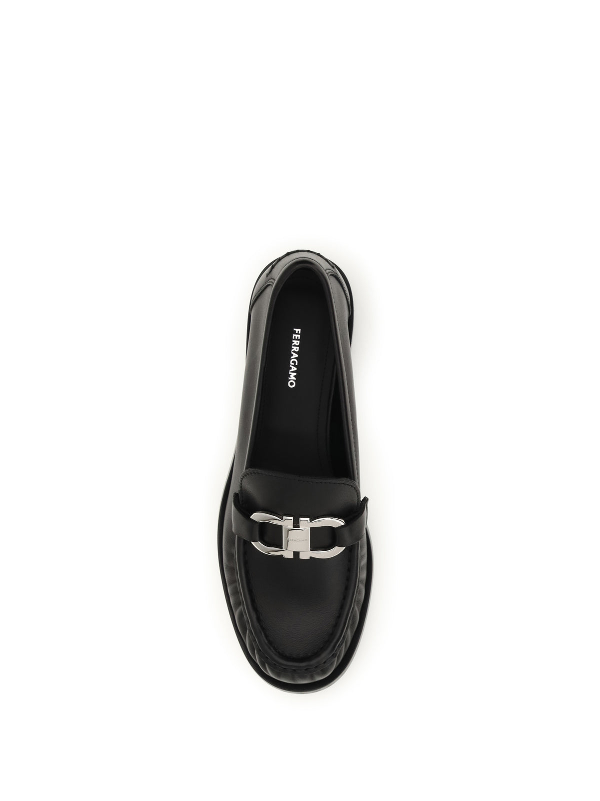 Ferragamo Leather Loafers - Black