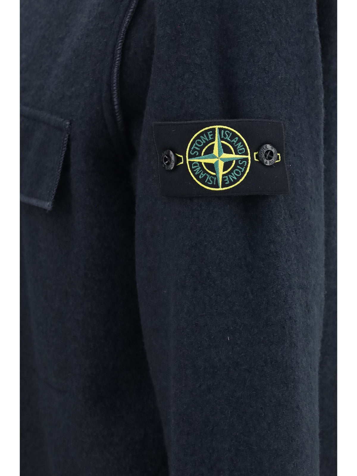 Stone Island Wool-blend Shirt - Navy Blue