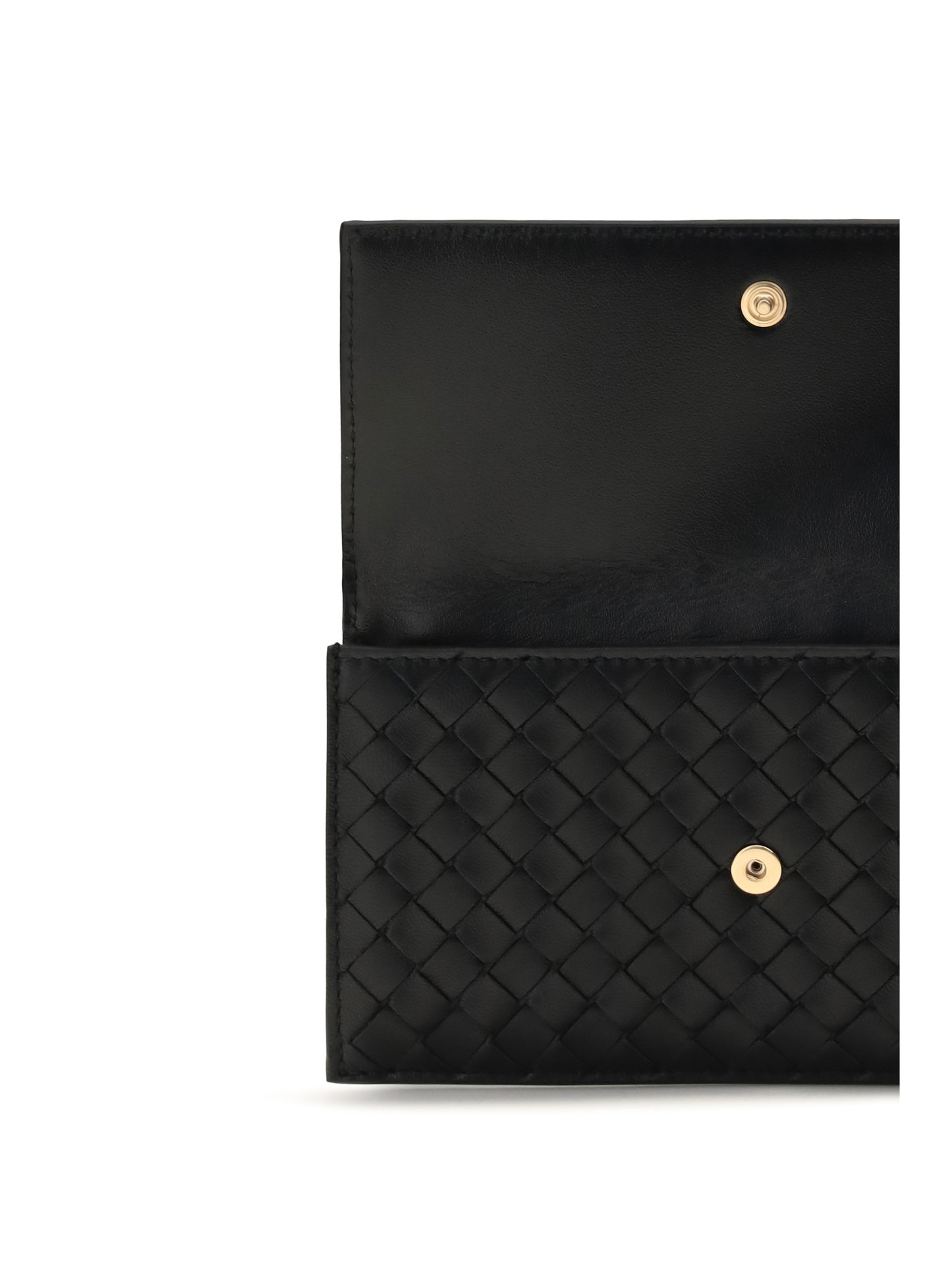 Bottega Veneta Intrecciato bifold Wallet - Black-Gold