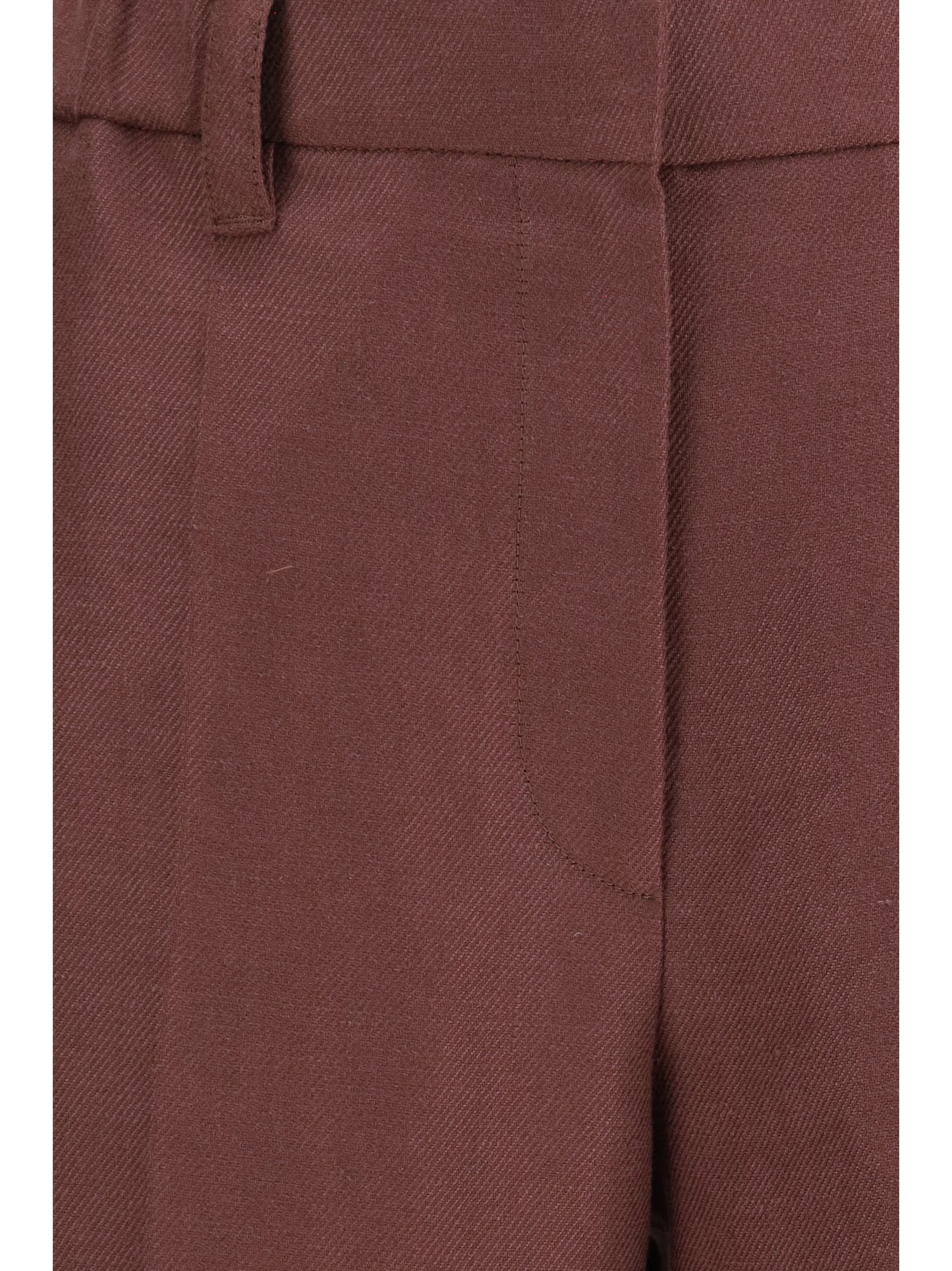 BRUNELLO CUCINELLI Wide-Leg Pants in linen with elastic waistband and belt loops