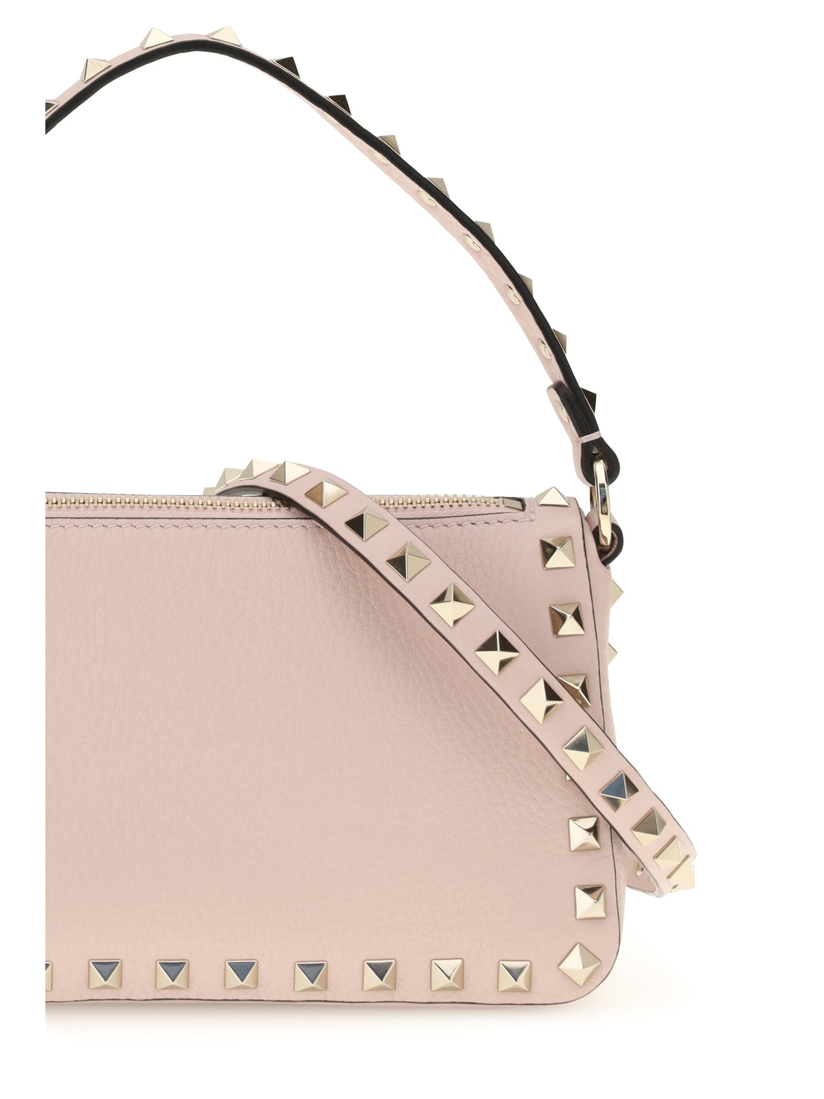 Valentino Garavani Rockstud leather Shoulder Bag - Rose Quartz