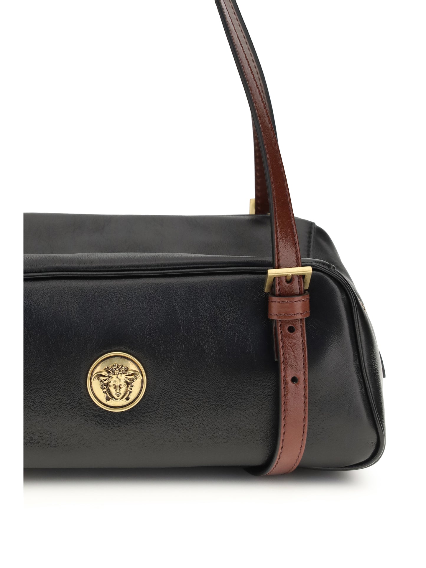 VERSACE Emblème bowling nappa Shoulder Bag
