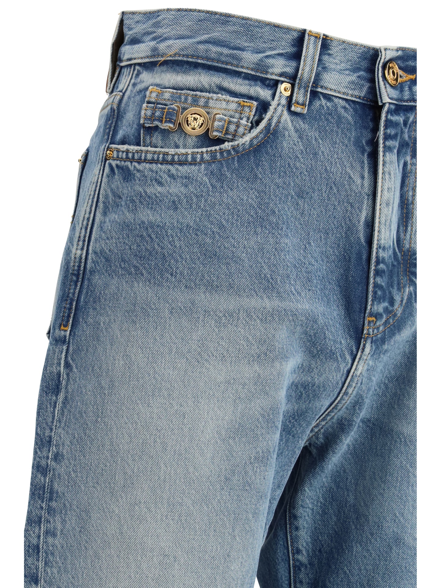 Versace Distressed Jeans - Light Blue