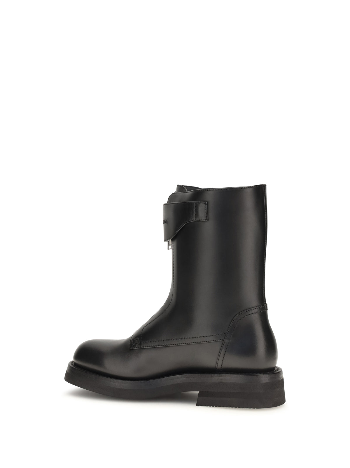 Alexander Mcqueen Leather Boots - Black
