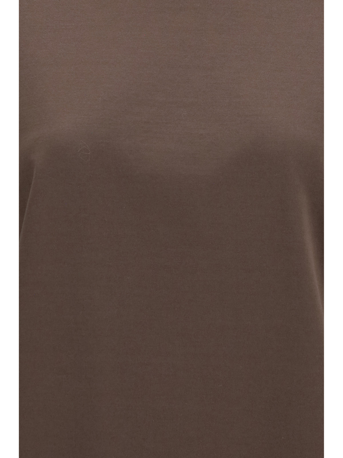 Brunello Cucinelli Cotton T-shirt with sheer sleeves and side panels - Dark Brown