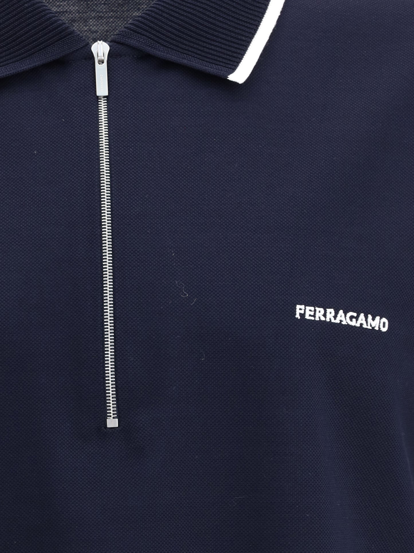 FERRAGAMO Cotton zip Polo