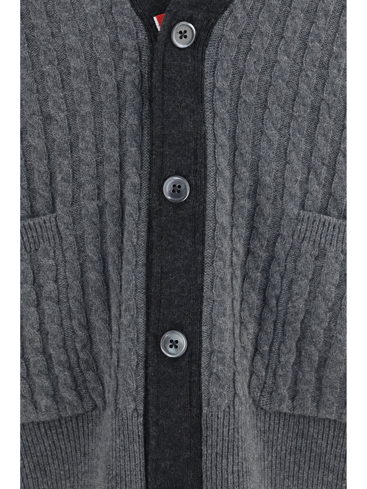 Thom Browne Virgin wool V-neck Cardigan - Tonal Grey
