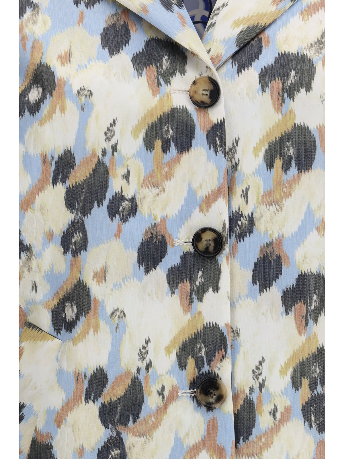 Marni Printed button parka Coat - Light Blue