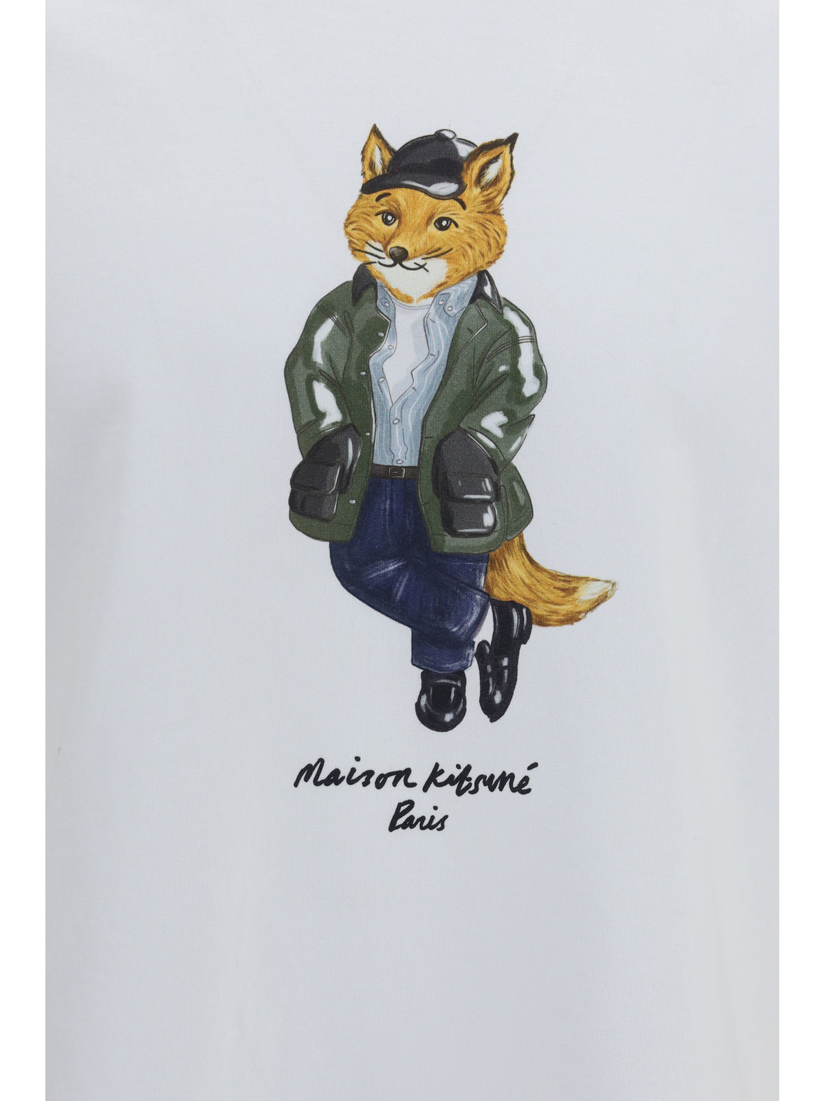 Maison Kitsuné Weekend Fox cotton T-shirt - White