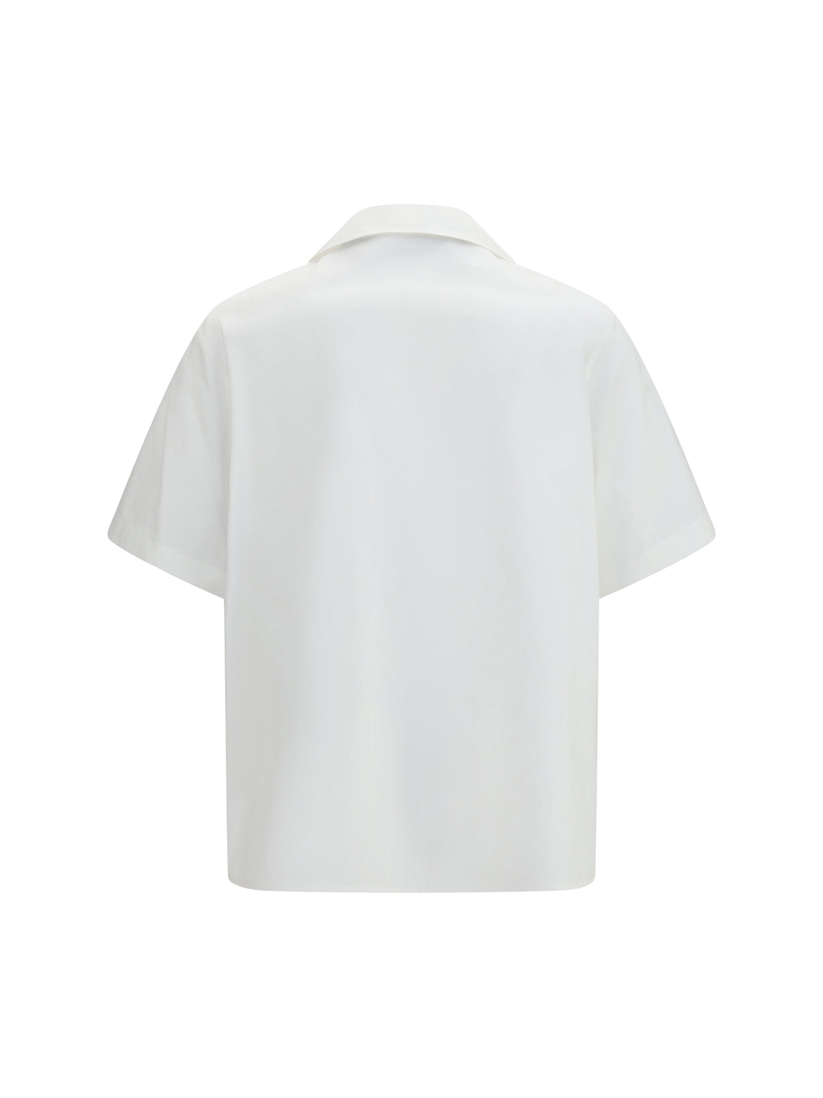 Valentino Cotton poplin bowling Shirt with VGold - White