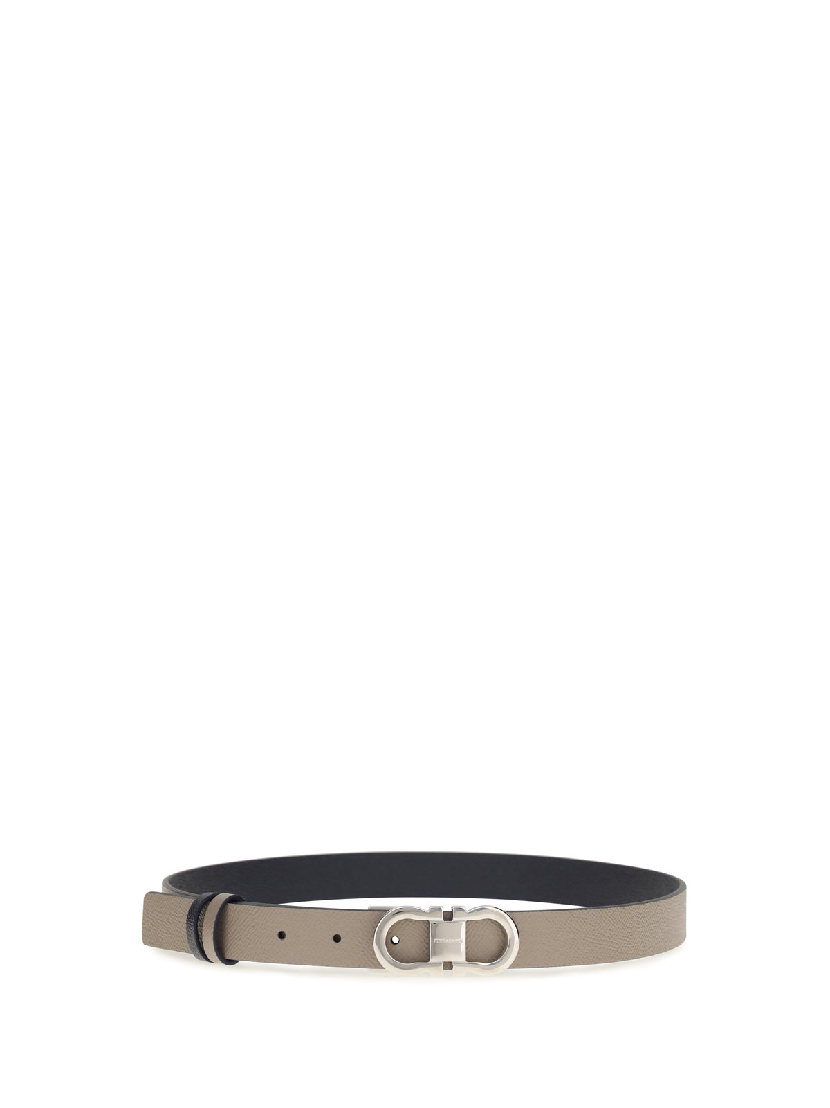 Ferragamo Reversible Gancini Belt - Taupe Grey