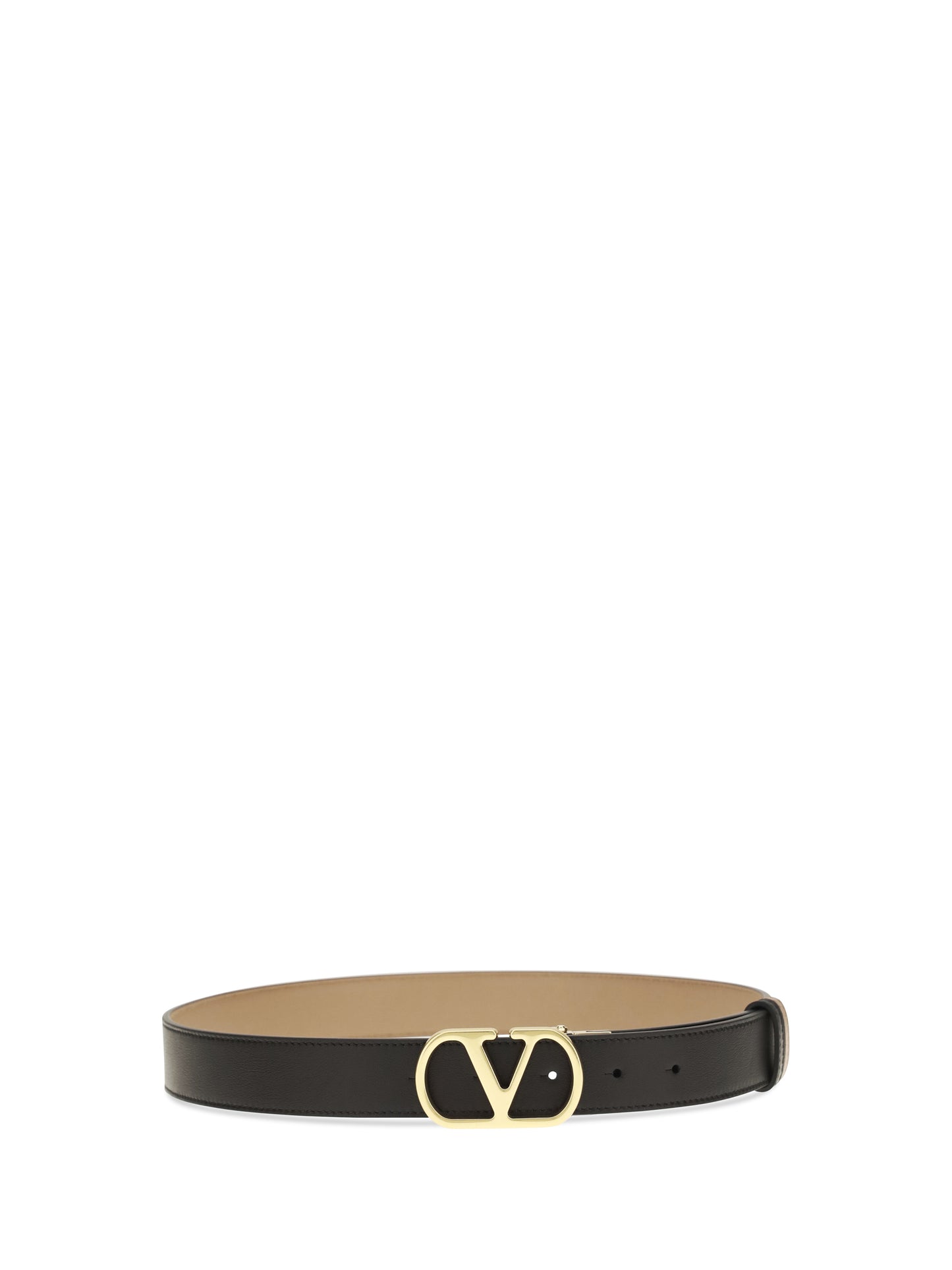 Valentino Garavani Reversible VLogo Signature Belt - Black/Smokey Brown