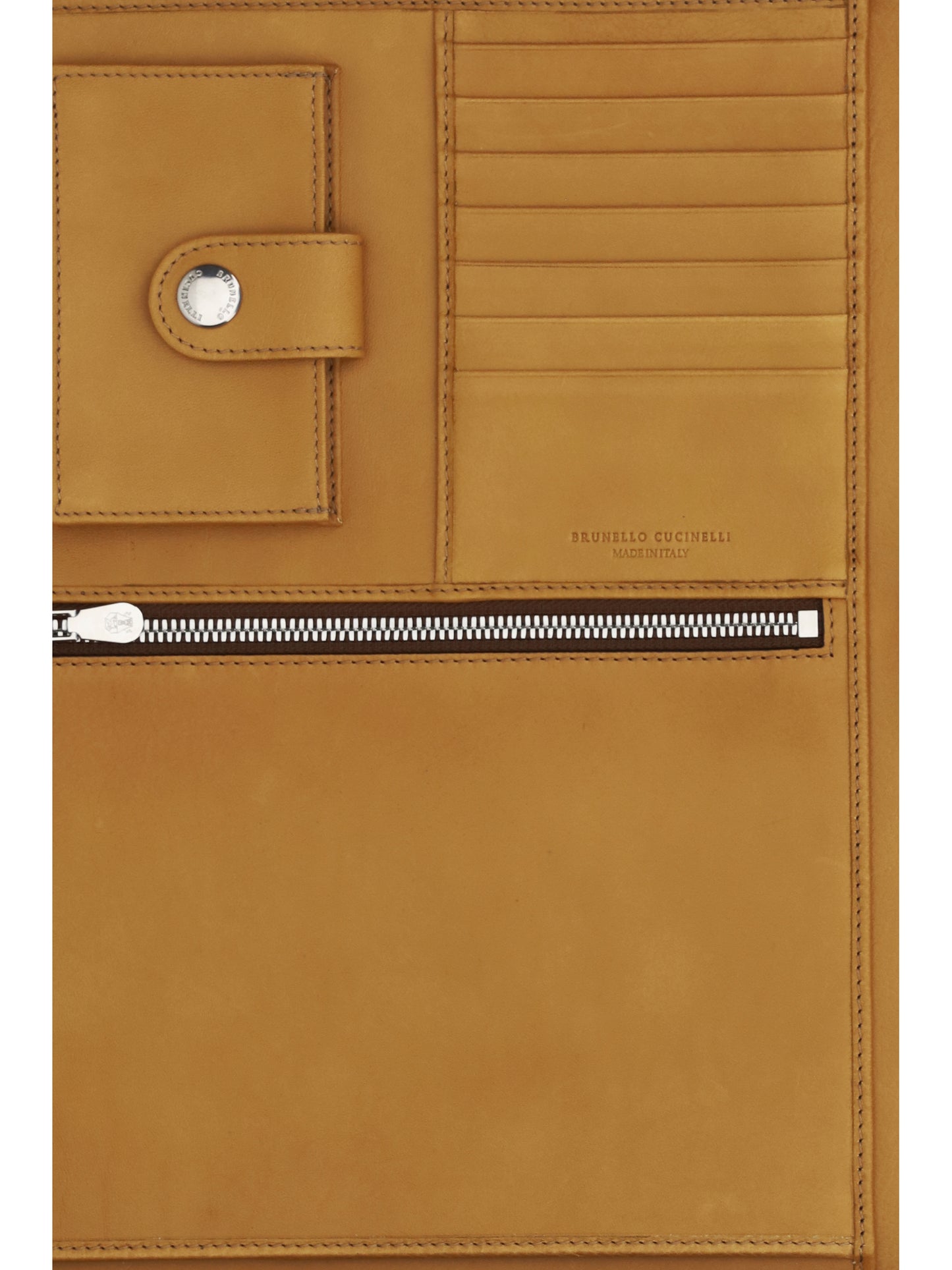 Brunello Cucinelli Leather Laptop Case - Natural