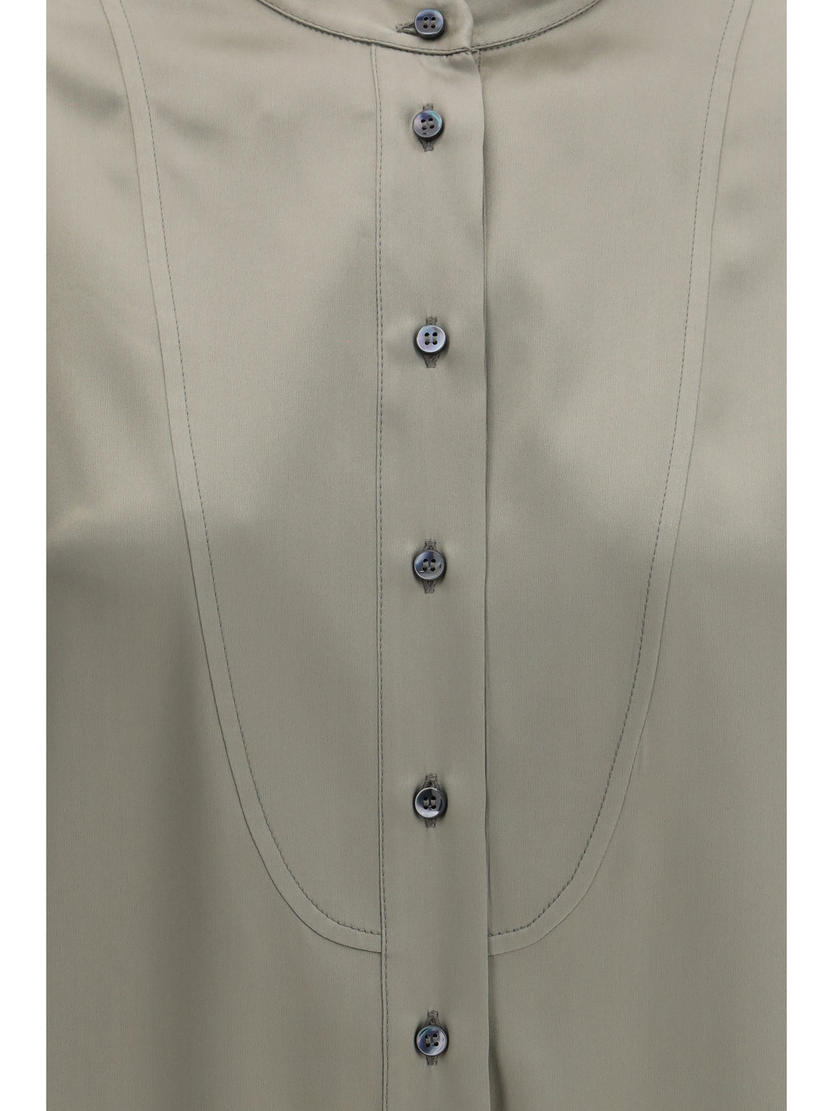Brunello Cucinelli Silk Shirt with monili details - Rosemary