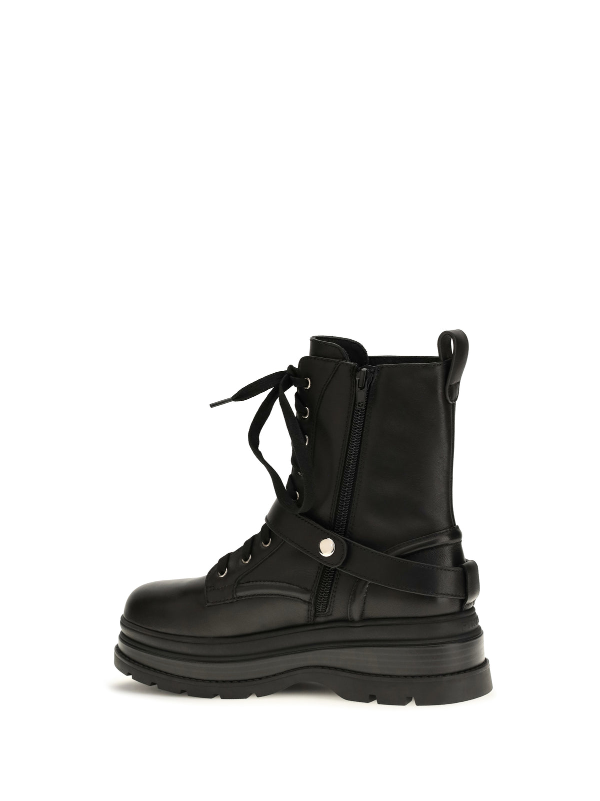 Pinko Eva lace-up leather ankle Boots - Black